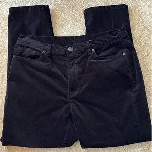 Black Velvet Jeans Pants